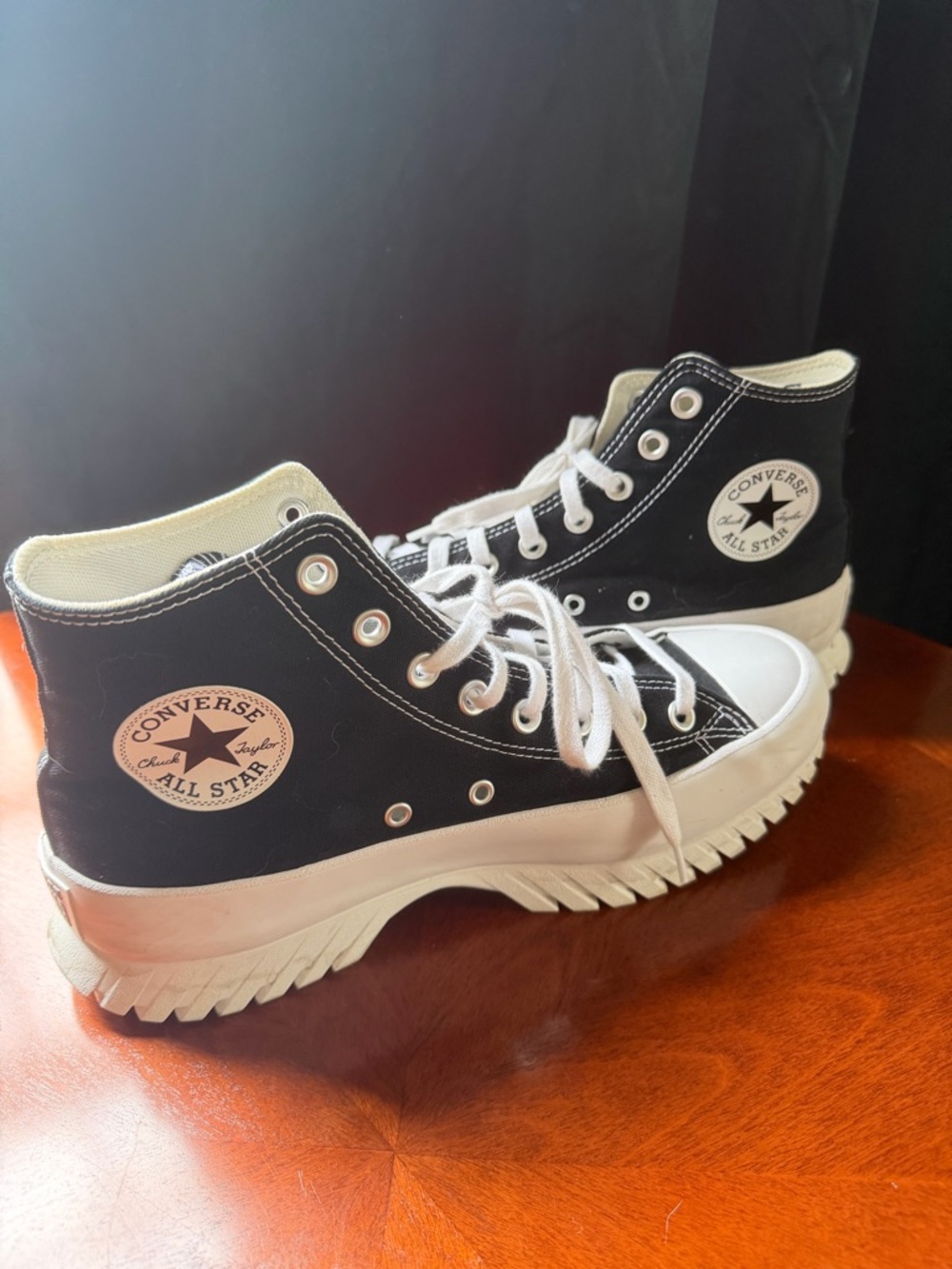 Converse Black and White Chunky Platform High-Top Sneakers